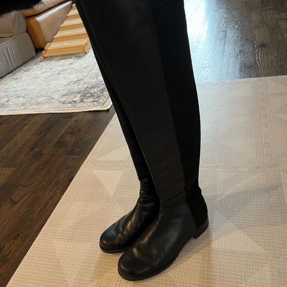 Stuart Weitzman 50/50 leather boot- black ($795 value) - Picture 8 of 9